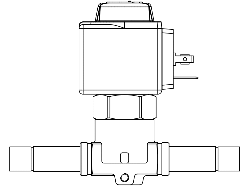 常閉電磁閥1038/4A6,內連焊接接頭,活塞先導式